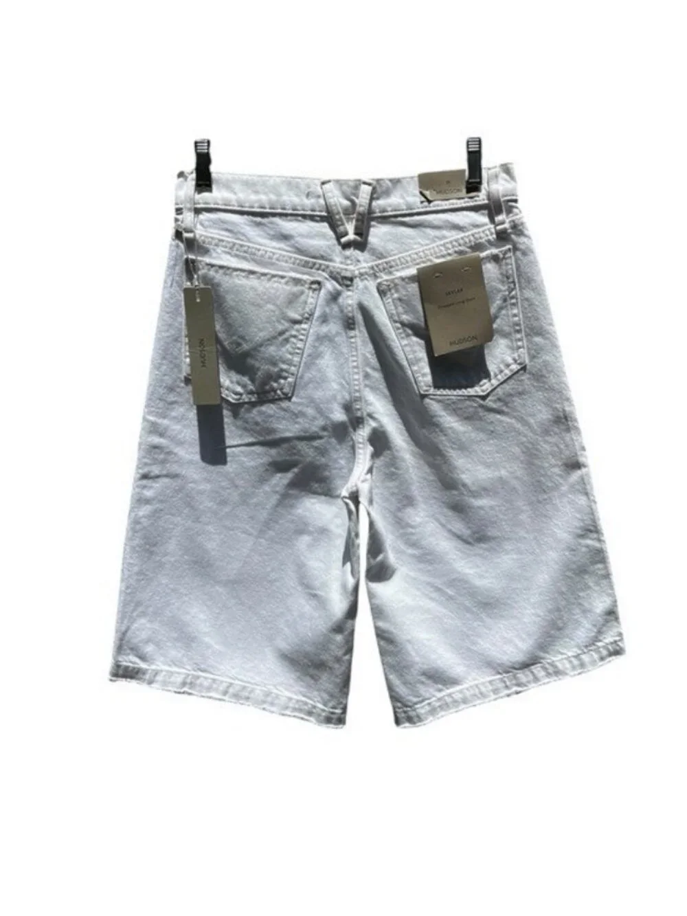 🌻NEW w.tag Hudson Skylar High Rise Dropped Long Denim Shorts Women's Size 25
